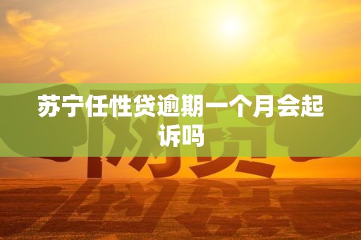 苏宁任性贷逾期一个月会起诉吗