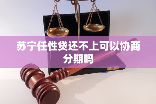 苏宁任性贷还不上可以协商分期吗