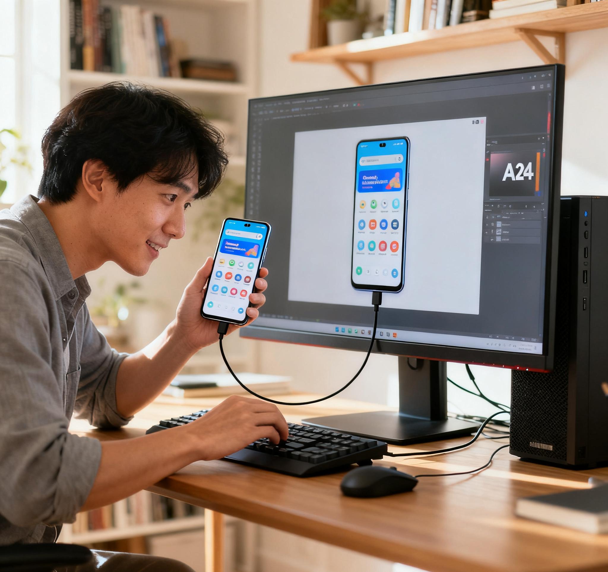 三星上拉菜单设置方法_三星手机链接至Windows_三星手机跨屏操作技巧